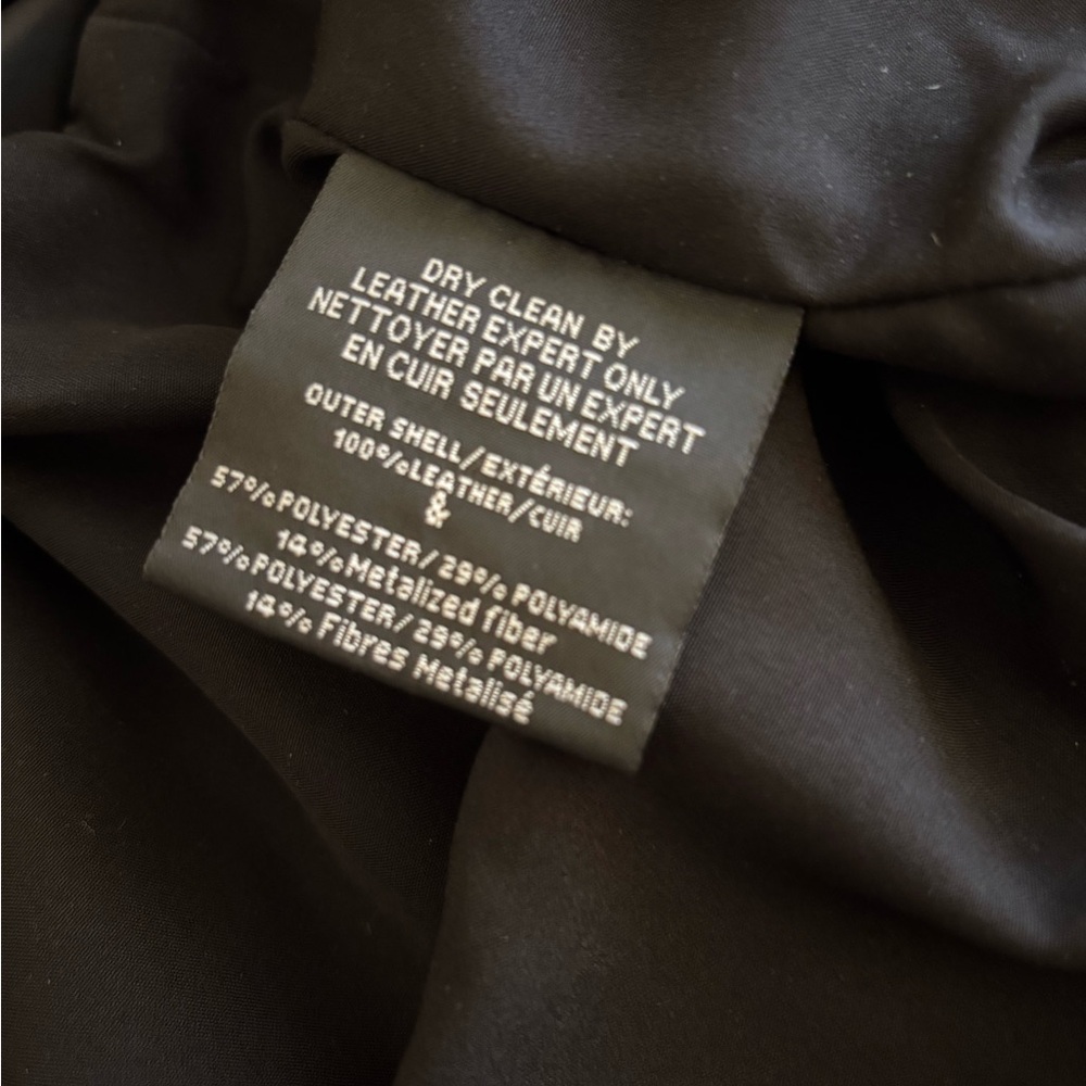 Lamarque Leather Black and Gold Bomber Jacket - Picture 9 of 12